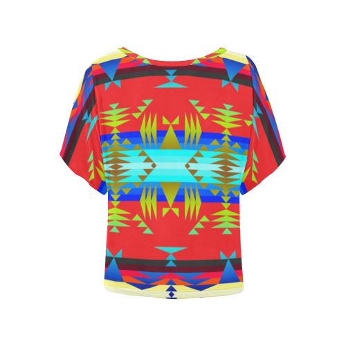 Between the Mountains Greasy Sierra Women's Batwing-Sleeved Blouse T shirt (Model T44) Women's Batwing-Sleeved Blouse T shirt (T44) e-joyer