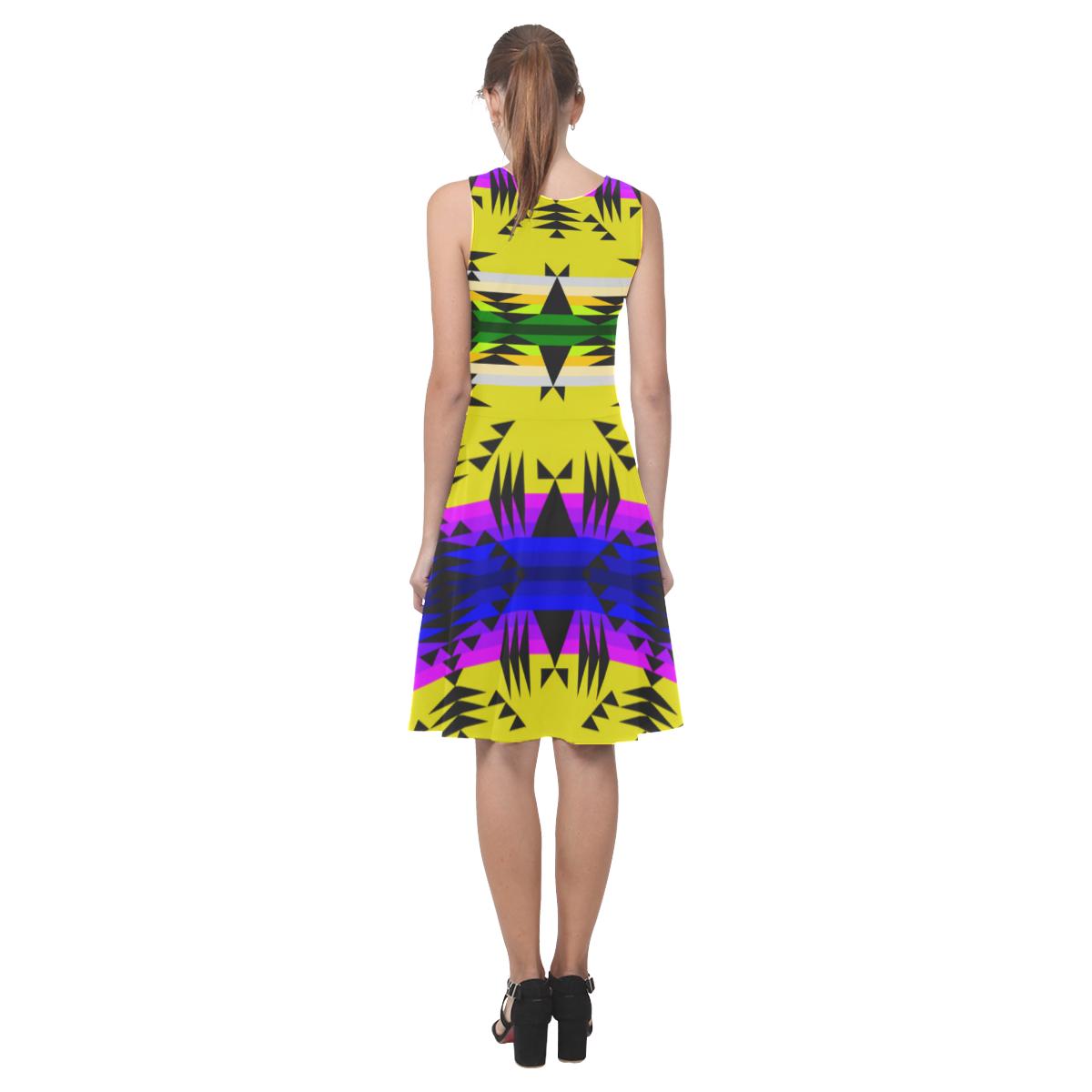 Between the Mountains Greasy Yellow Atalanta Casual Sundress(Model D04) Atalanta Sundress (D04) e-joyer