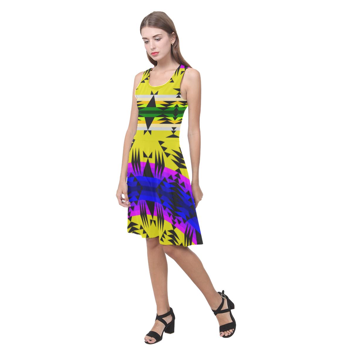 Between the Mountains Greasy Yellow Atalanta Casual Sundress(Model D04) Atalanta Sundress (D04) e-joyer