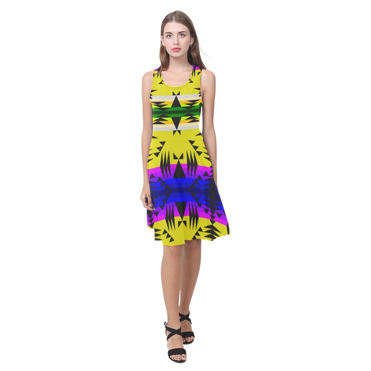 Between the Mountains Greasy Yellow Atalanta Casual Sundress(Model D04) Atalanta Sundress (D04) e-joyer