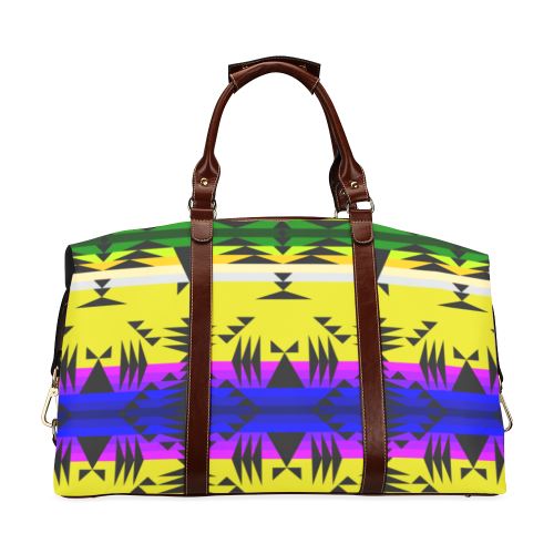 Between the Mountains Greasy Yellow Classic Travel Bag (Model 1643) Remake Classic Travel Bags (1643) e-joyer