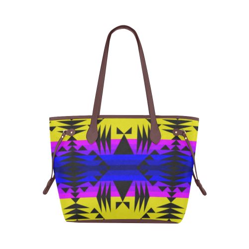 Between the Mountains Greasy Yellow Clover Canvas Tote Bag (Model 1661) Clover Canvas Tote Bag (1661) e-joyer