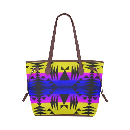 Between the Mountains Greasy Yellow Clover Canvas Tote Bag (Model 1661) Clover Canvas Tote Bag (1661) e-joyer