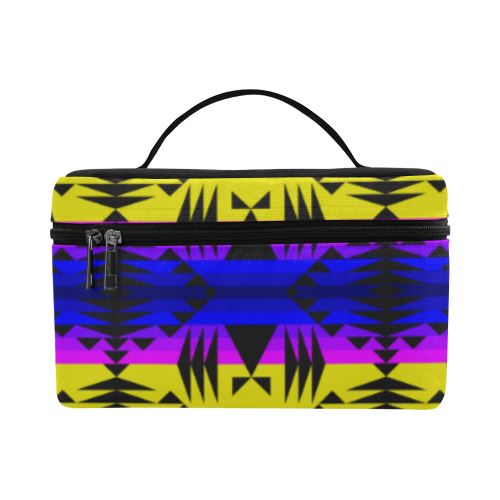 Between the Mountains Greasy Yellow Cosmetic Bag/Large (Model 1658) Cosmetic Bag e-joyer