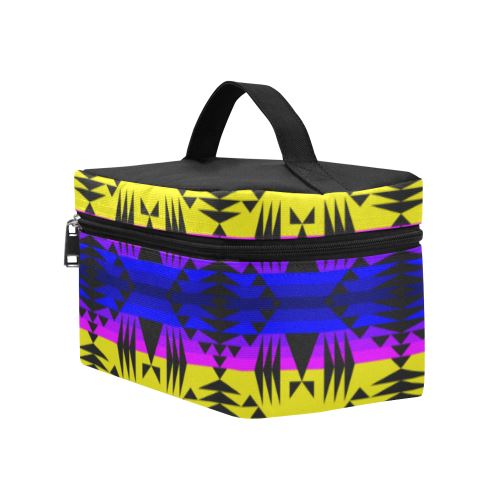 Between the Mountains Greasy Yellow Cosmetic Bag/Large (Model 1658) Cosmetic Bag e-joyer