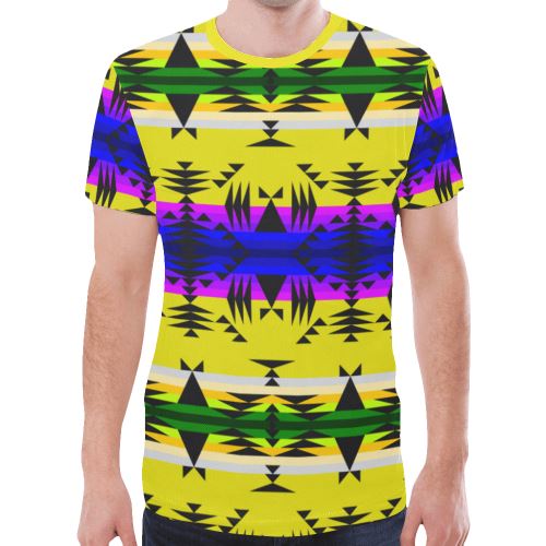 Between the Mountains Greasy Yellow New All Over Print T-shirt for Men (Model T45) New All Over Print T-shirt for Men (T45) e-joyer