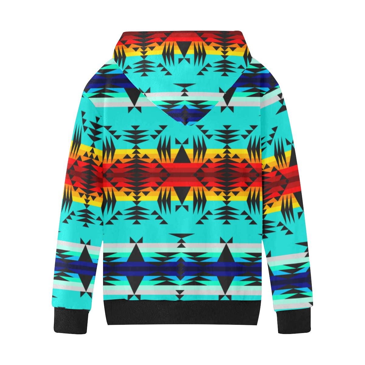 Between the Mountains Kids' All Over Print Hoodie (Model H38) Kids' AOP Hoodie (H38) e-joyer