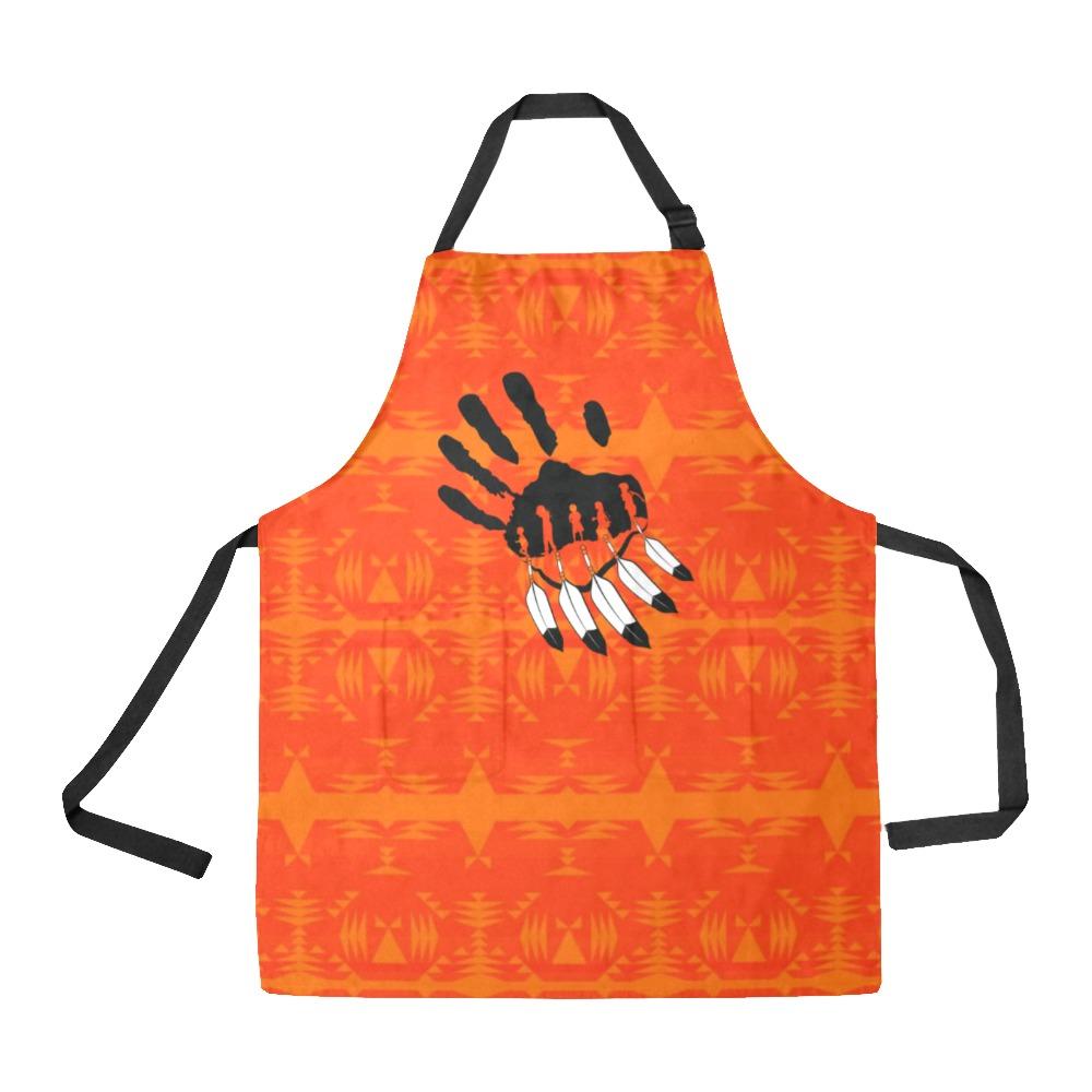 Between the Mountains Orange A feather for each All Over Print Apron All Over Print Apron e-joyer