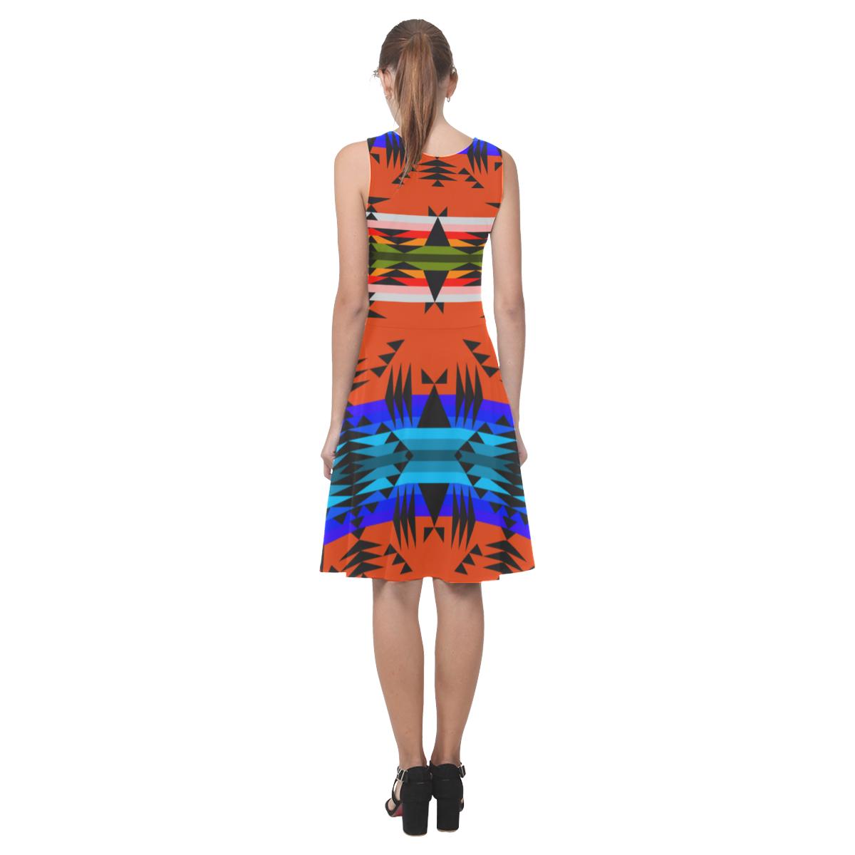 Between the Mountains Orange Atalanta Casual Sundress(Model D04) Atalanta Sundress (D04) e-joyer