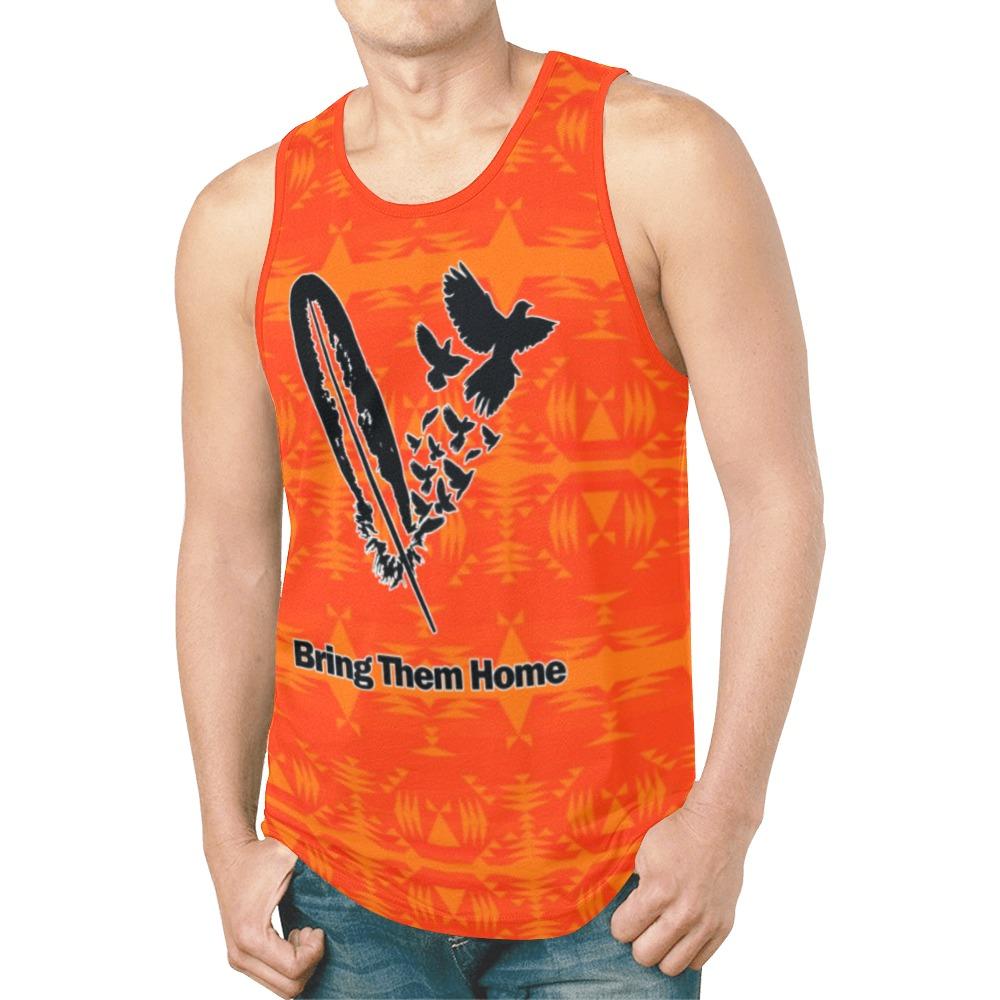 Between the Mountains Orange Bring Them Home New All Over Print Tank Top for Men (Model T46) New All Over Print Tank Top for Men (T46) e-joyer