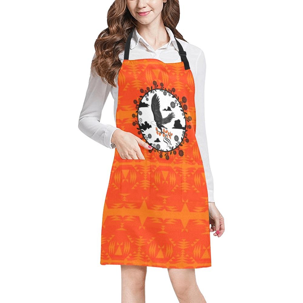 Between the Mountains Orange Carrying Their Prayers All Over Print Apron All Over Print Apron e-joyer