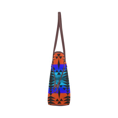 Between the Mountains Orange Clover Canvas Tote Bag (Model 1661) Clover Canvas Tote Bag (1661) e-joyer