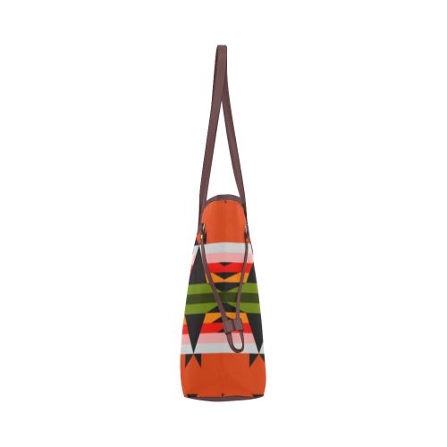 Between the Mountains Orange Clover Canvas Tote Bag (Model 1661) Clover Canvas Tote Bag (1661) e-joyer