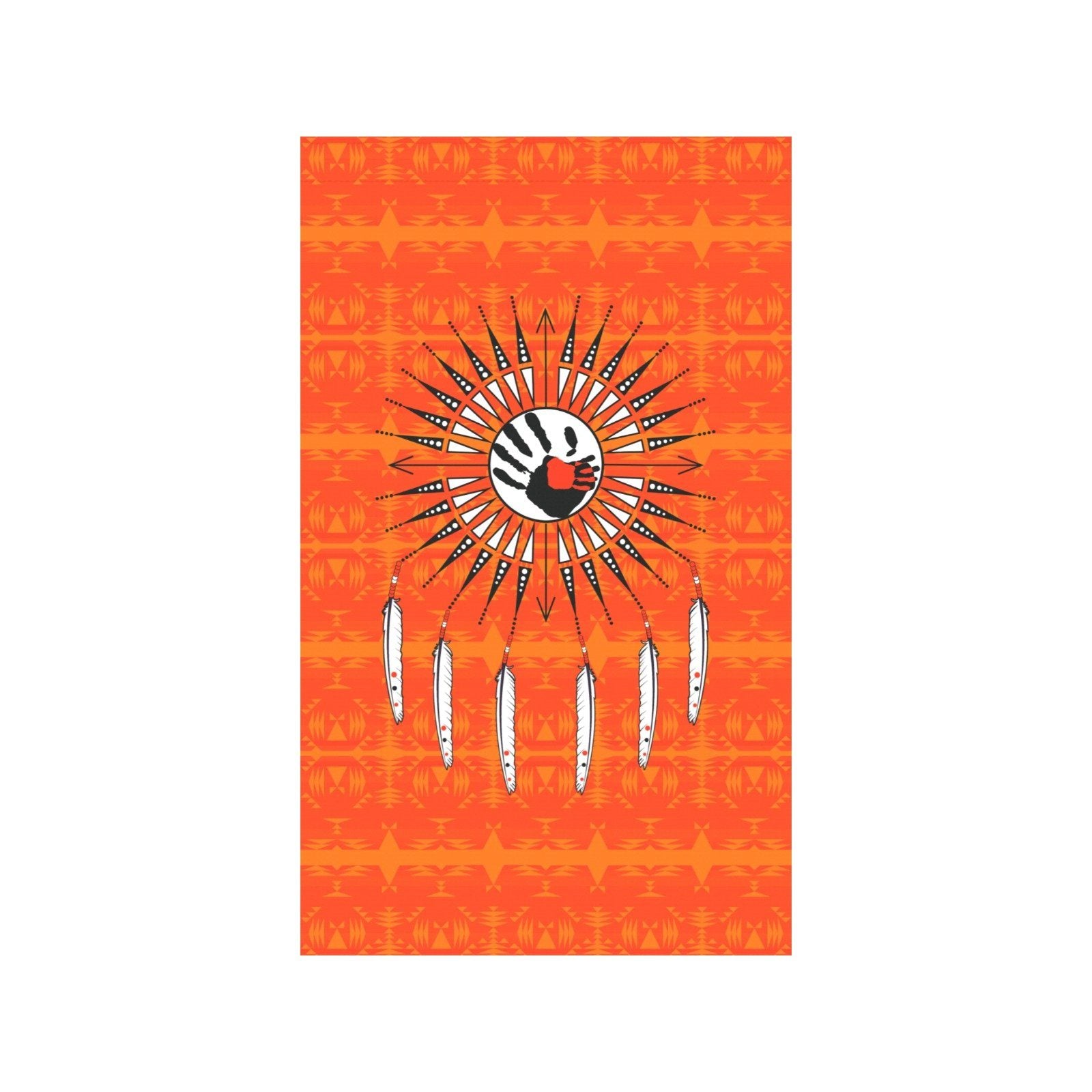Between the Mountains Orange - Feather Directions Garden Flag 36''x60'' (Two Sides Printing) Garden Flag 36‘’x60‘’ (Two Sides) e-joyer