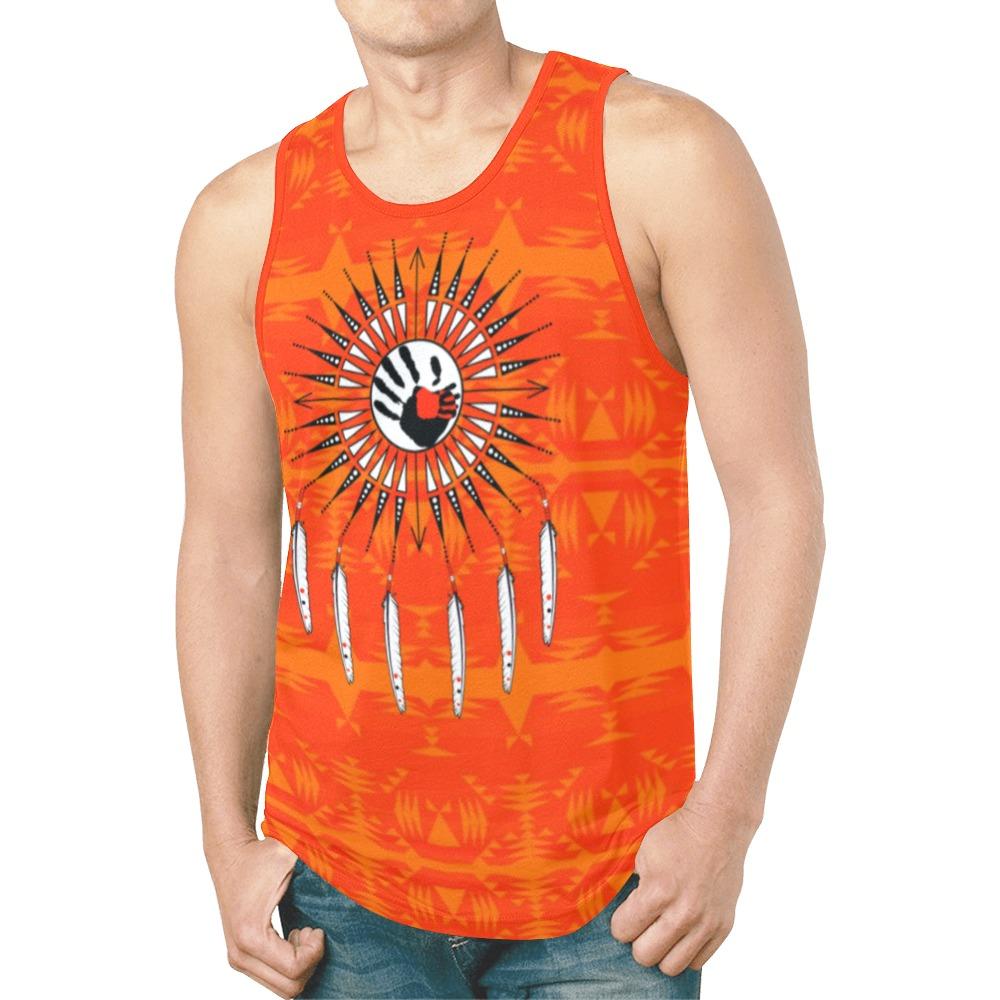 Between the Mountains Orange Feather Directions New All Over Print Tank Top for Men (Model T46) New All Over Print Tank Top for Men (T46) e-joyer