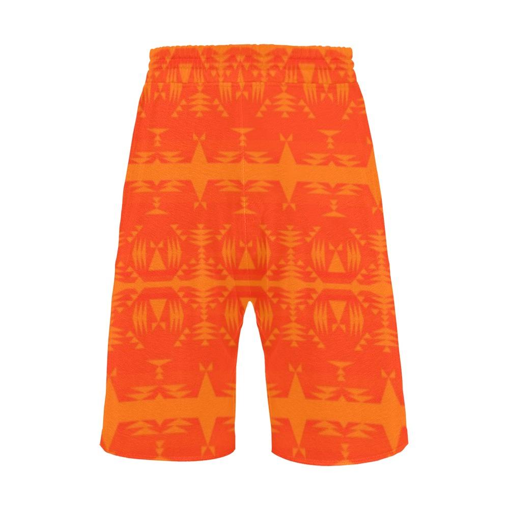 Between the Mountains Orange Men's All Over Print Casual Shorts (Model L23) Men's Casual Shorts (L23) e-joyer