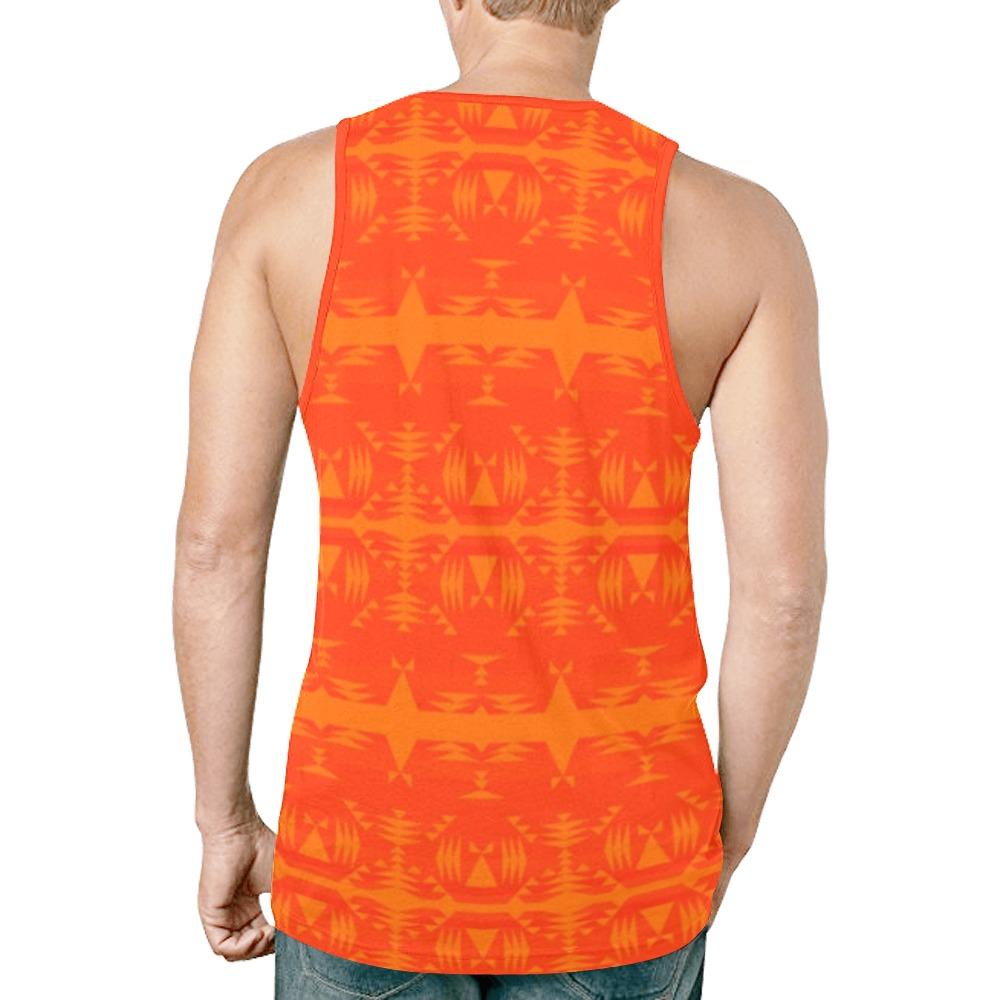 Between the Mountains Orange New All Over Print Tank Top for Men (Model T46) New All Over Print Tank Top for Men (T46) e-joyer