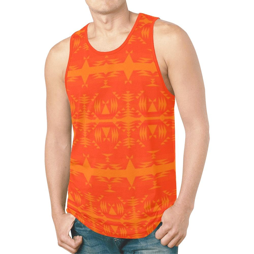 Between the Mountains Orange New All Over Print Tank Top for Men (Model T46) New All Over Print Tank Top for Men (T46) e-joyer