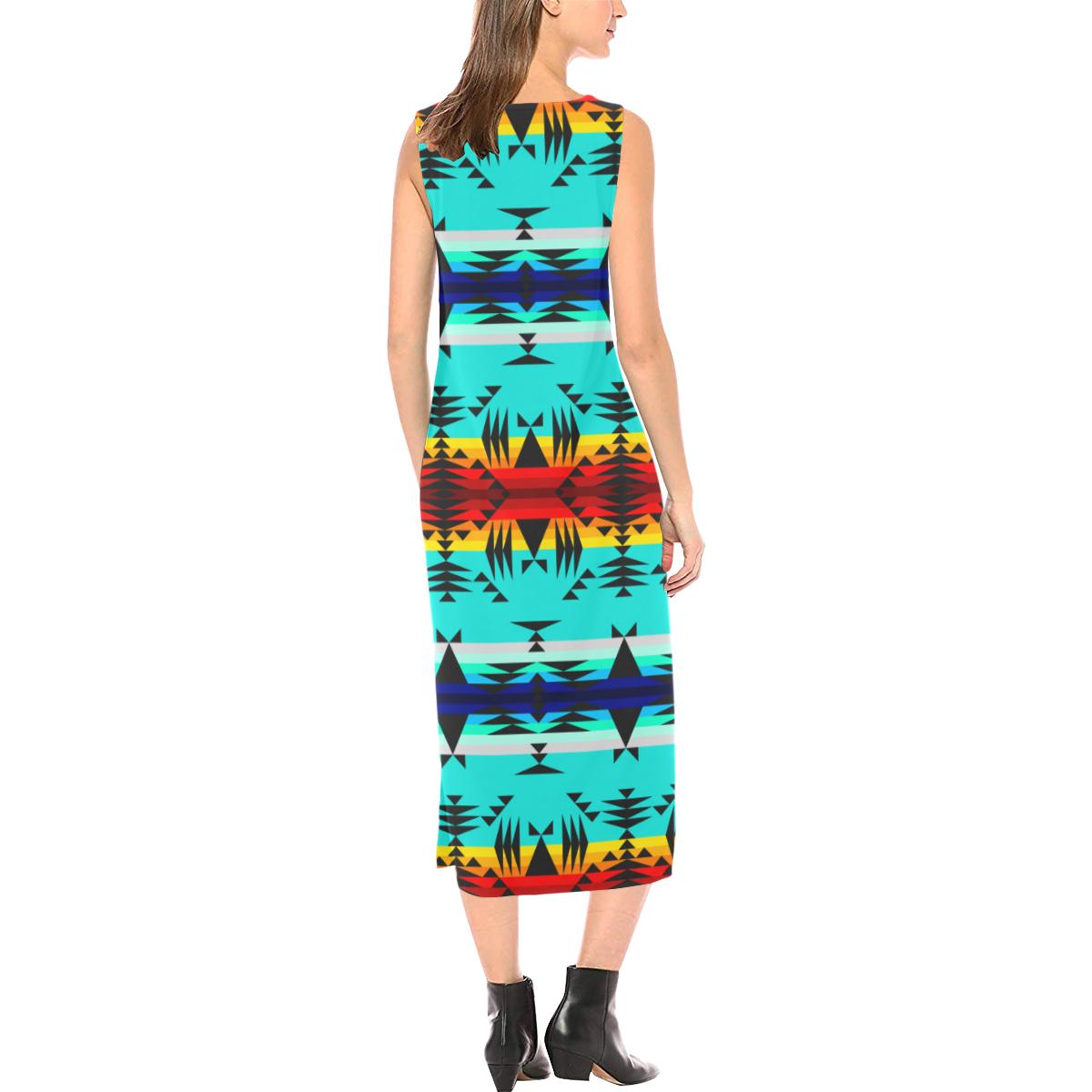 Between the Mountains Phaedra Sleeveless Open Fork Long Dress (Model D08) Phaedra Sleeveless Open Fork Long Dress (D08) e-joyer