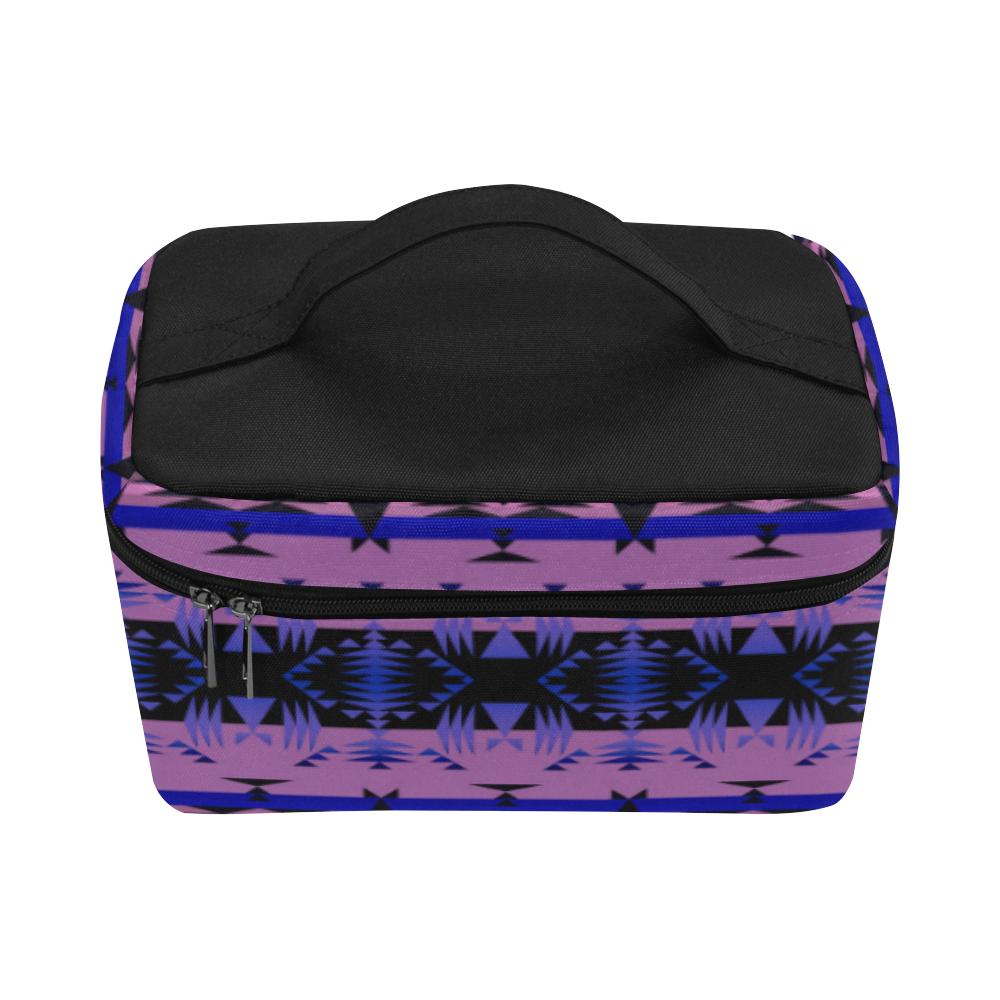 Between the Mountains Purple Cosmetic Bag/Large (Model 1658) Cosmetic Bag e-joyer