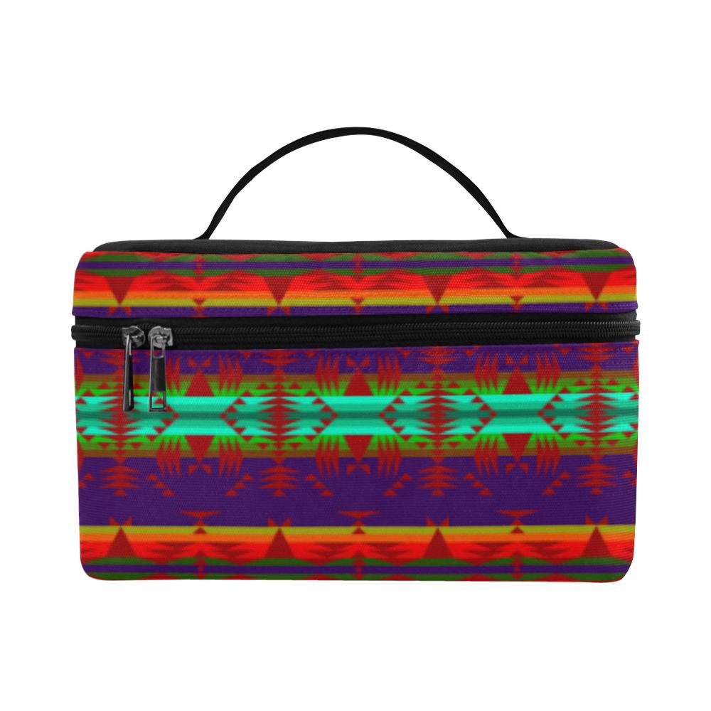 Between the Mountains Purple Red Cosmetic Bag/Large (Model 1658) Cosmetic Bag e-joyer