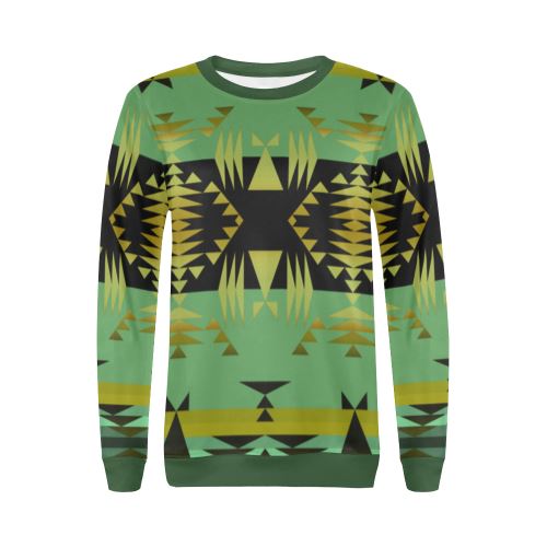 Between the Mountains Sage All Over Print Crewneck Sweatshirt for Women (Model H18) Crewneck Sweatshirt for Women (H18) e-joyer