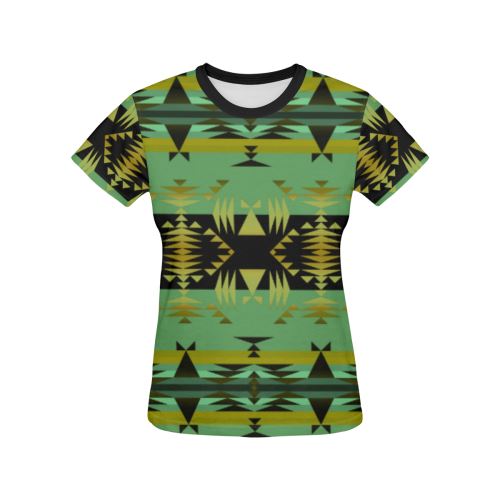 Between the Mountains Sage All Over Print T-shirt for Women/Large Size (USA Size) (Model T40) All Over Print T-Shirt for Women/Large (T40) e-joyer