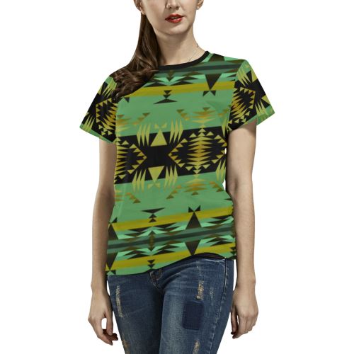Between the Mountains Sage All Over Print T-shirt for Women/Large Size (USA Size) (Model T40) All Over Print T-Shirt for Women/Large (T40) e-joyer