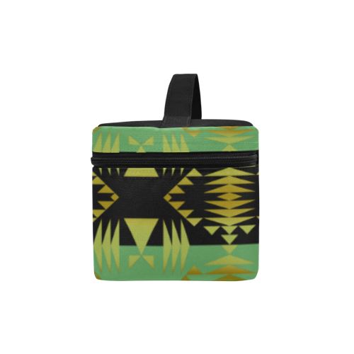 Between the Mountains Sage Cosmetic Bag/Large (Model 1658) Cosmetic Bag e-joyer