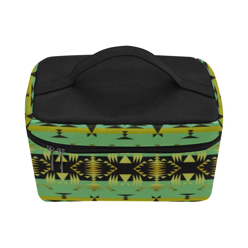 Between the Mountains Sage Cosmetic Bag/Large (Model 1658) Cosmetic Bag e-joyer