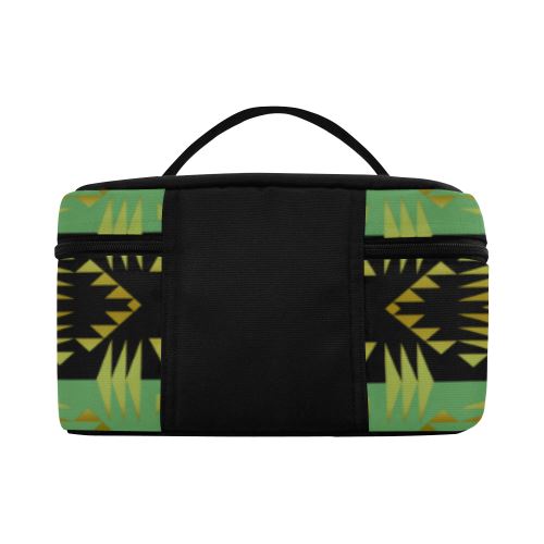 Between the Mountains Sage Cosmetic Bag/Large (Model 1658) Cosmetic Bag e-joyer