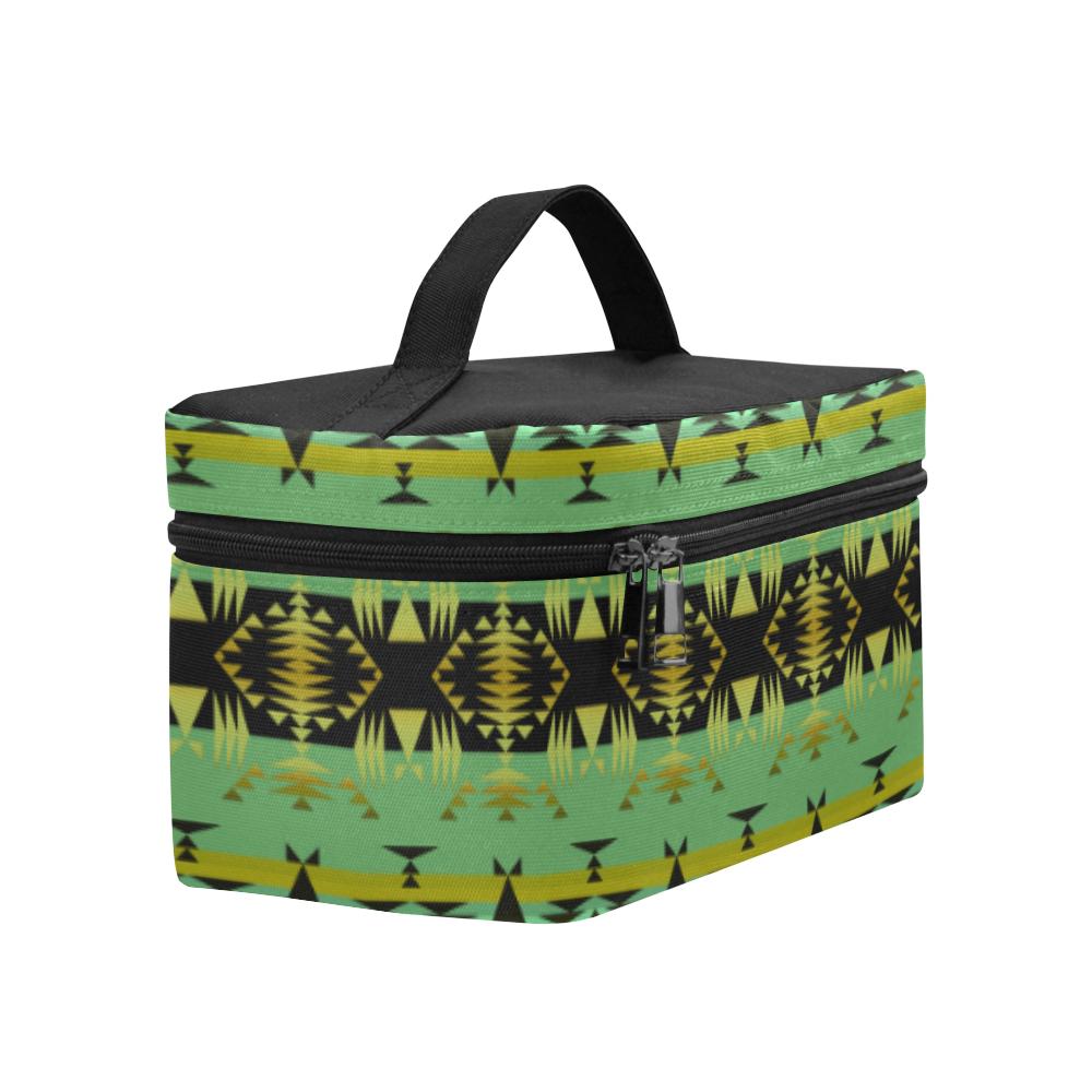 Between the Mountains Sage Cosmetic Bag/Large (Model 1658) Cosmetic Bag e-joyer