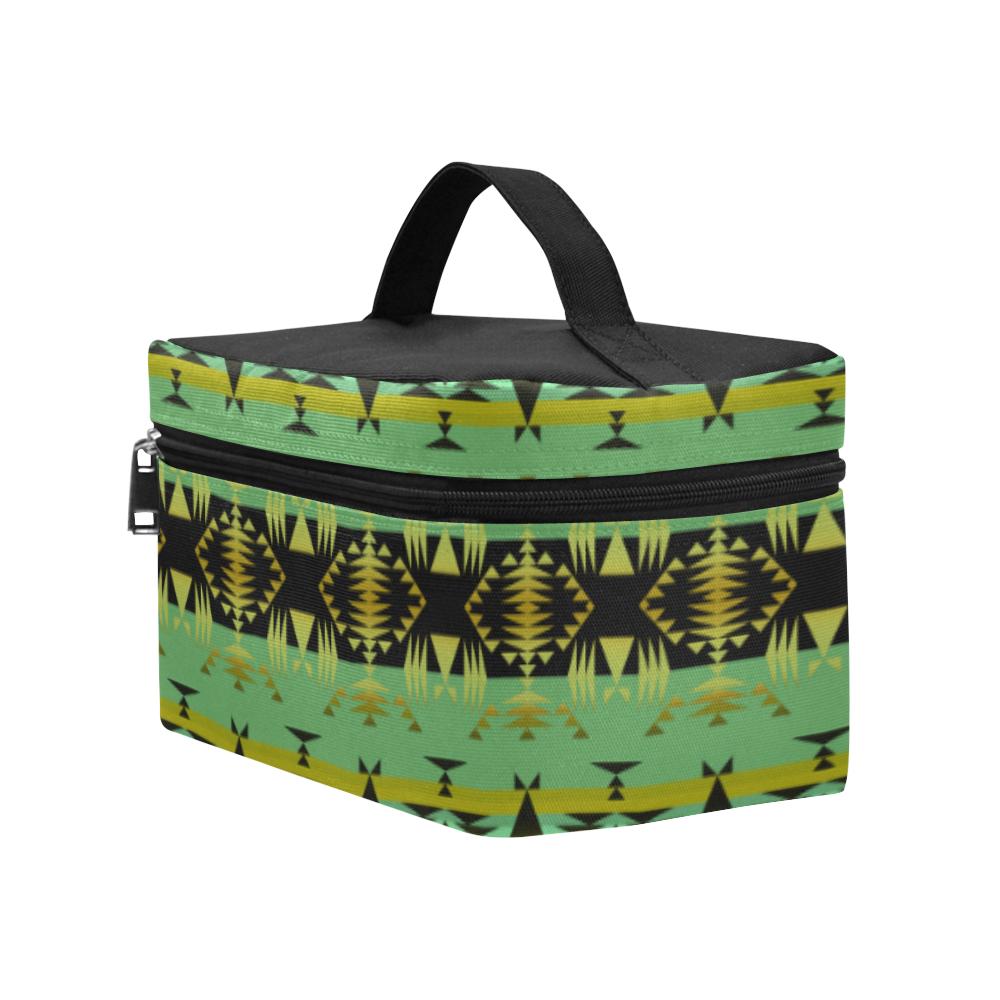Between the Mountains Sage Cosmetic Bag/Large (Model 1658) Cosmetic Bag e-joyer