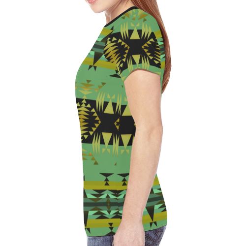 Between the Mountains Sage New All Over Print T-shirt for Women (Model T45) New All Over Print T-shirt for Women (T45) e-joyer
