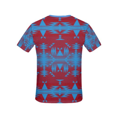 Between the Mountains Sierra Deep Lake All Over Print T-shirt for Women/Large Size (USA Size) (Model T40) All Over Print T-Shirt for Women/Large (T40) e-joyer