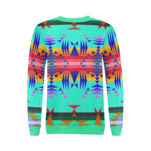 Between the Mountains Spring All Over Print Crewneck Sweatshirt for Women (Model H18) Crewneck Sweatshirt for Women (H18) e-joyer