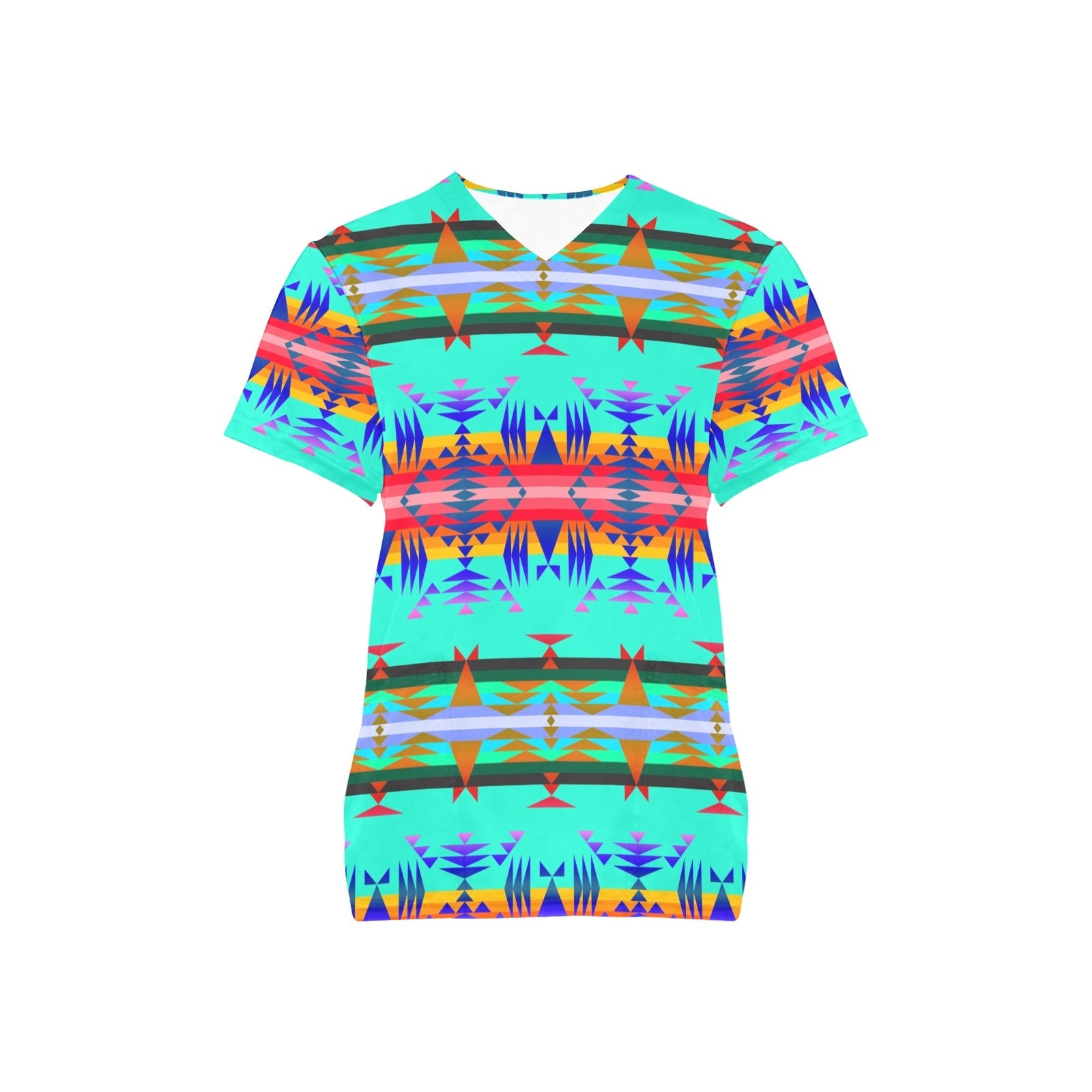 Between the Mountains Spring All Over Print Scrub Top Scrub Top e-joyer