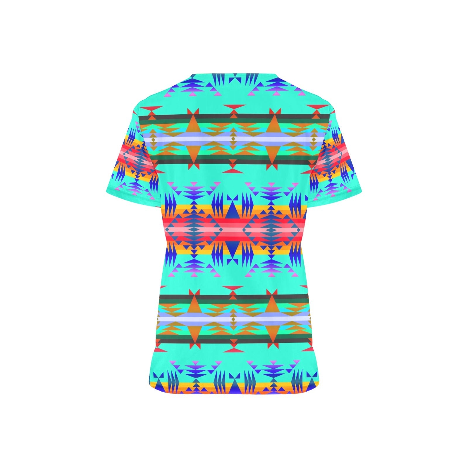 Between the Mountains Spring All Over Print Scrub Top Scrub Top e-joyer