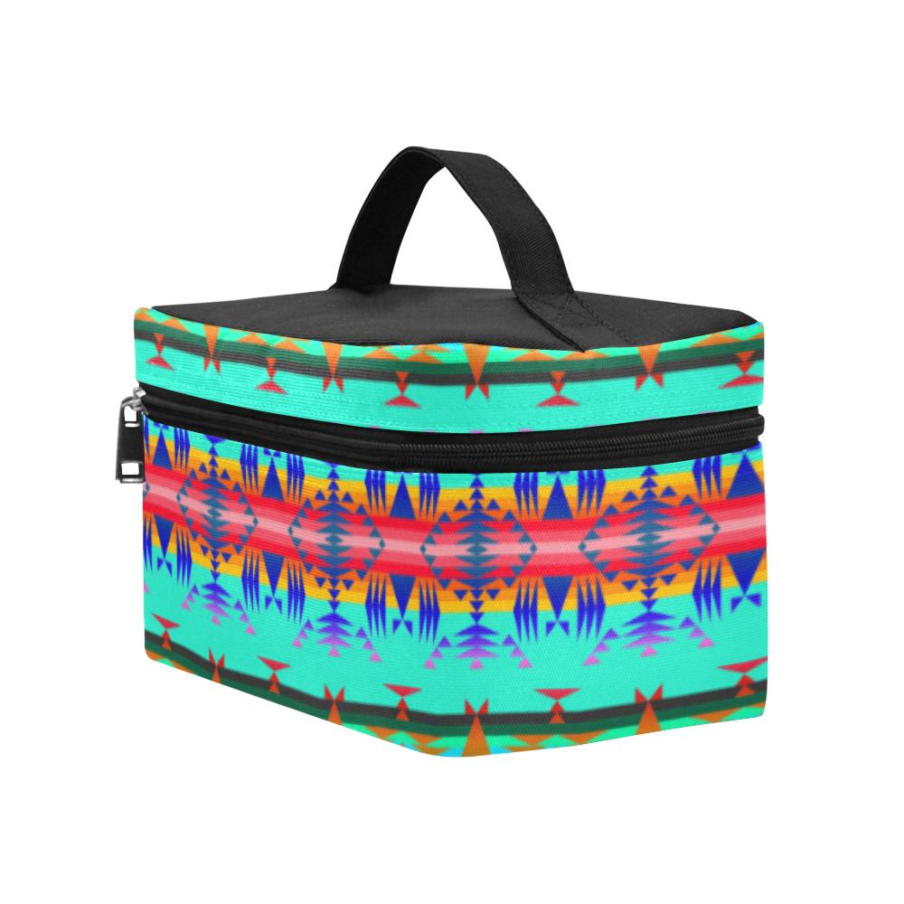 Between the Mountains Spring Cosmetic Bag/Large (Model 1658) Cosmetic Bag e-joyer