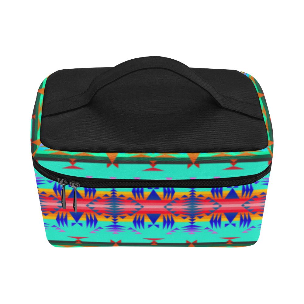 Between the Mountains Spring Cosmetic Bag/Large (Model 1658) Cosmetic Bag e-joyer