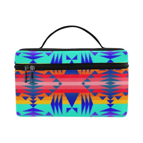 Between the Mountains Spring Cosmetic Bag/Large (Model 1658) Cosmetic Bag e-joyer