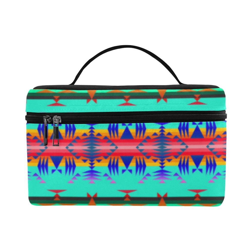 Between the Mountains Spring Cosmetic Bag/Large (Model 1658) Cosmetic Bag e-joyer