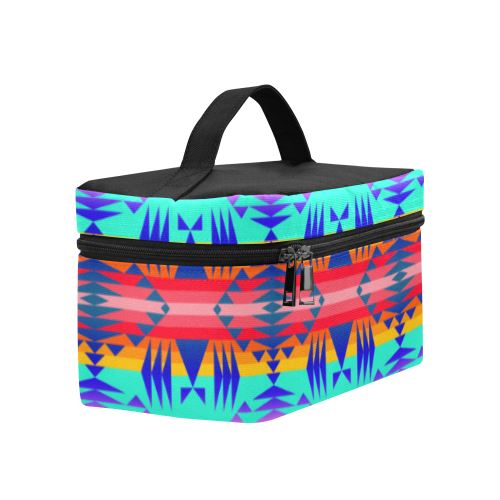 Between the Mountains Spring Cosmetic Bag/Large (Model 1658) Cosmetic Bag e-joyer