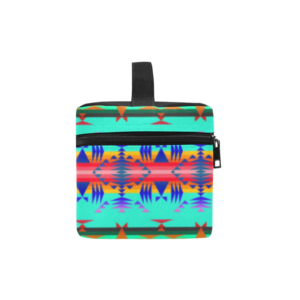 Between the Mountains Spring Cosmetic Bag/Large (Model 1658) Cosmetic Bag e-joyer