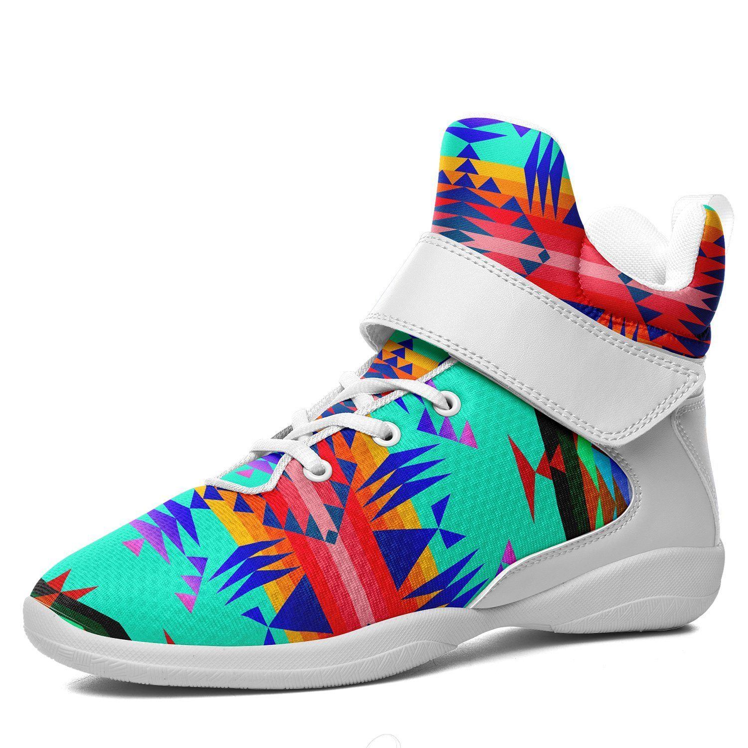 Between the Mountains Spring Kid's Ipottaa Basketball / Sport High Top Shoes 49 Dzine US Child 12.5 / EUR 30 White Sole with White Strap