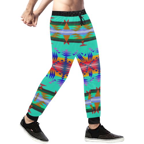 Between the Mountains Spring Men's All Over Print Sweatpants (Model L11) Men's All Over Print Sweatpants (L11) e-joyer