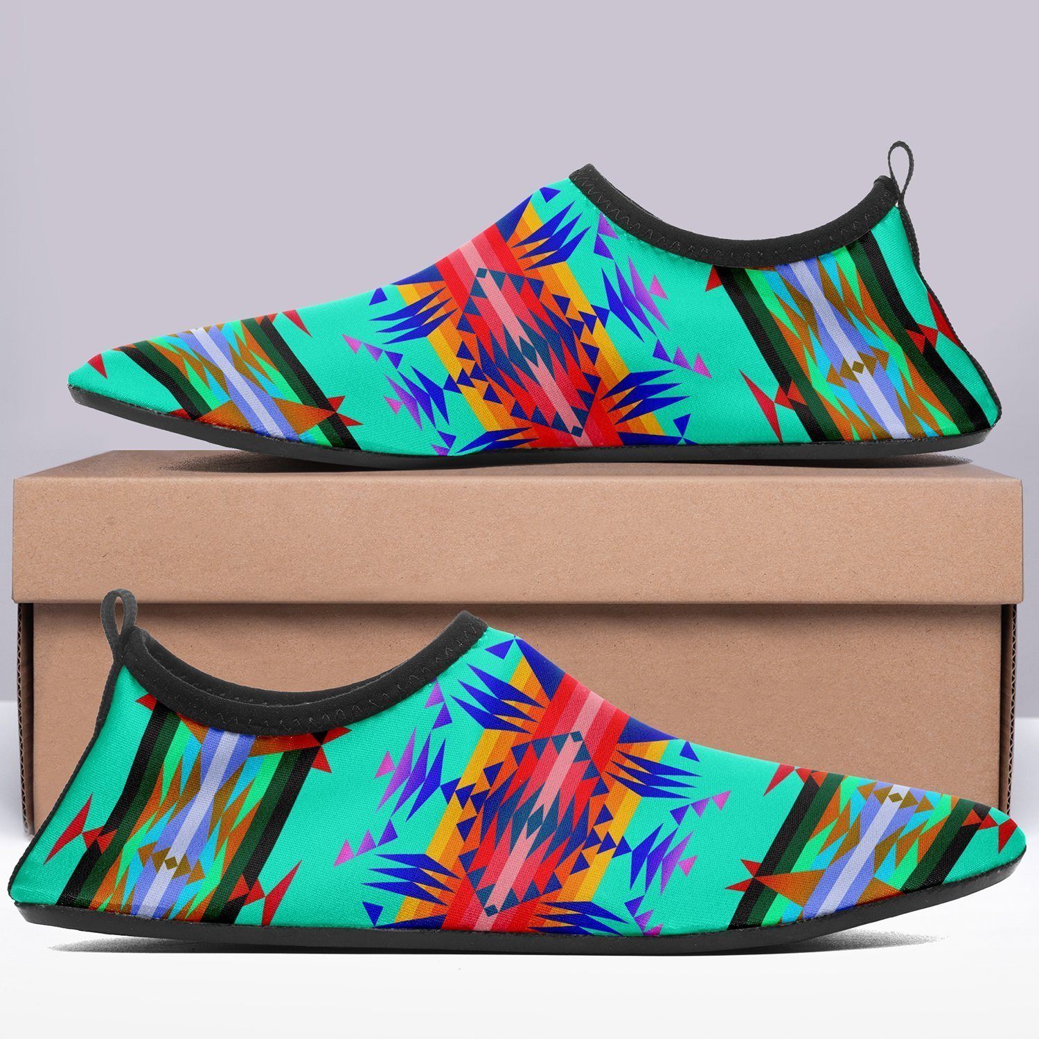 Between the Mountains Spring Sockamoccs Kid's Slip On Shoes 49 Dzine