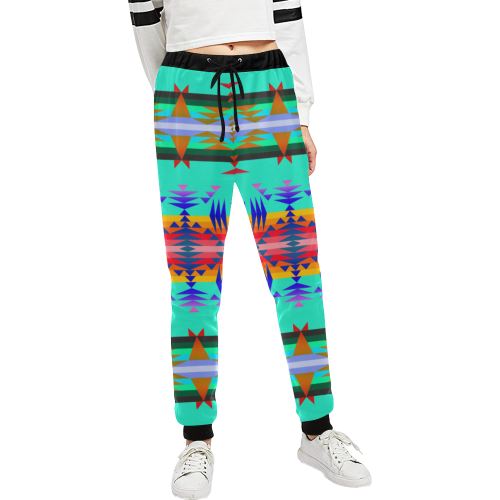 Between the Mountains Spring Women's All Over Print Sweatpants (Model L11) Women's All Over Print Sweatpants (L11) e-joyer