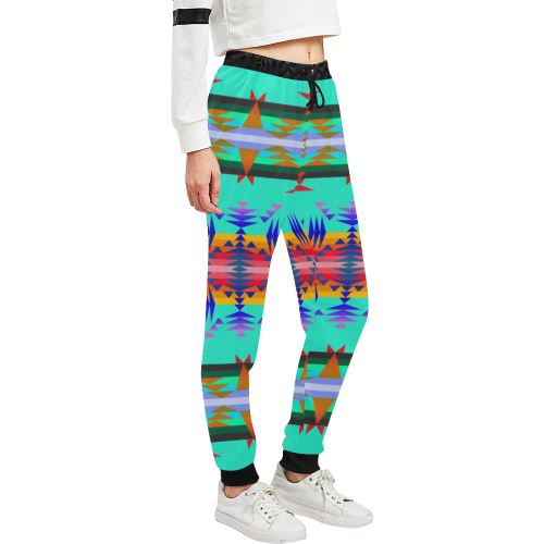 Between the Mountains Spring Women's All Over Print Sweatpants (Model L11) Women's All Over Print Sweatpants (L11) e-joyer