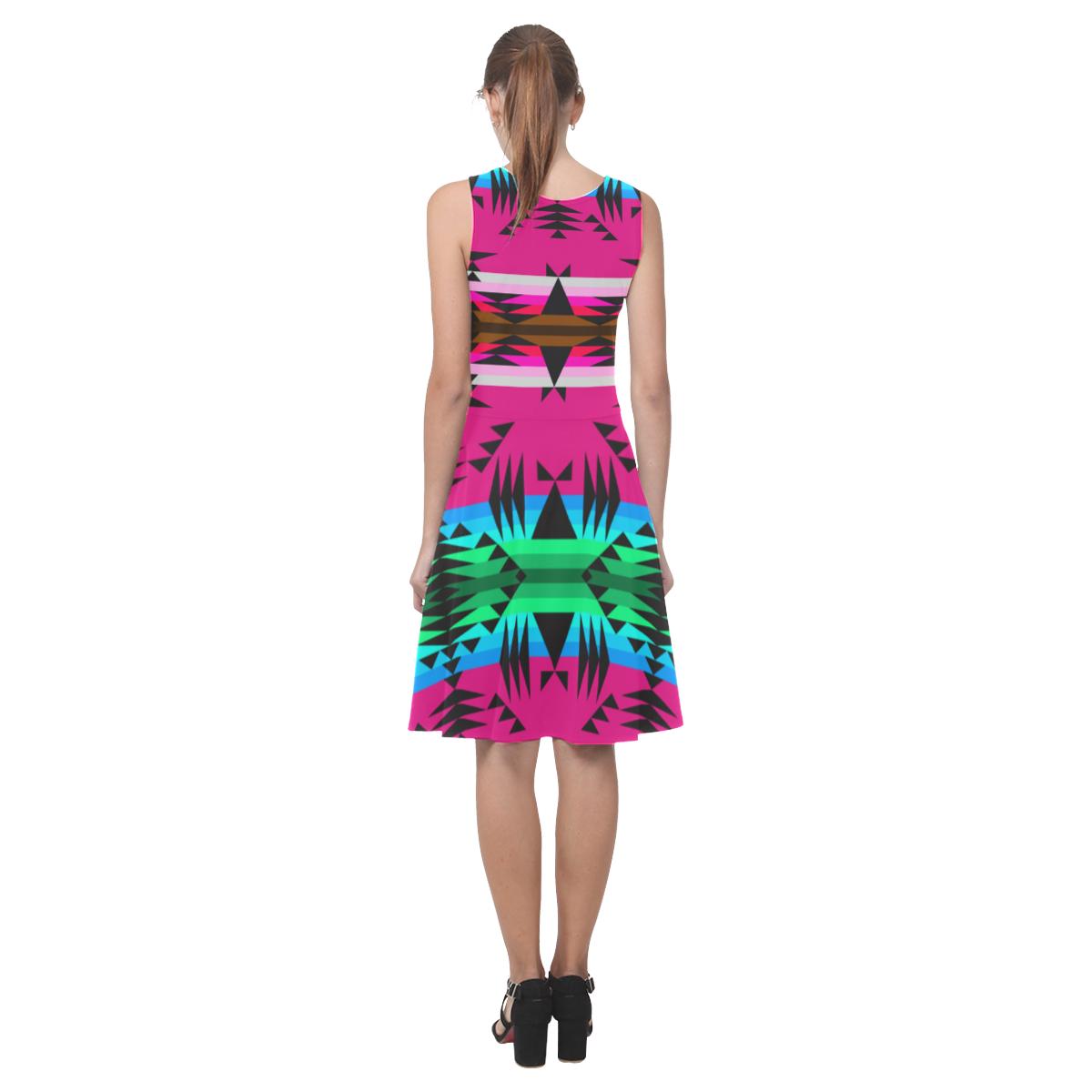 Between the Mountains Sunset Atalanta Casual Sundress(Model D04) Atalanta Sundress (D04) e-joyer